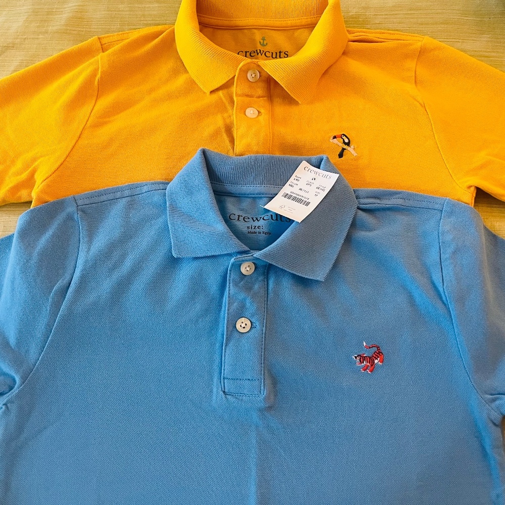 NWT J Crew Kids short sleeve polos size M